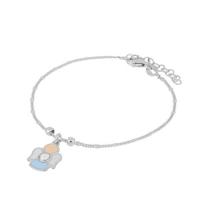 BRACCIALE DIAMANTATO ANGELO PENDENTE ARGENTO 925°/°°