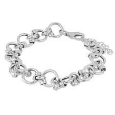 BRACCIALE ROLLO OVALE GRANDE IN ARGENTO 925°/°°