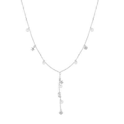 COLLANA MODELLO Y CUORI STELLE E LUNE MINI IN ARGENTO 925°/°°