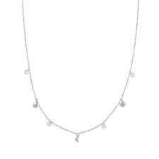 COLLANA GIROCOLLO CUORI STELLE E LUNE MINI IN ARGENTO 925°/°°