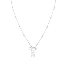 COLLANA ROSARIO PENDENTE LOVE IN ARGENTO 925°/°°