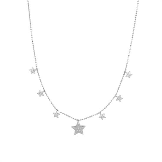 COLLANA MULTI STELLINE PENDENTI IN ARGENTO 925°/°°