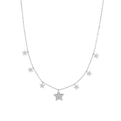 COLLANA MULTI STELLINE PENDENTI IN ARGENTO 925°/°°