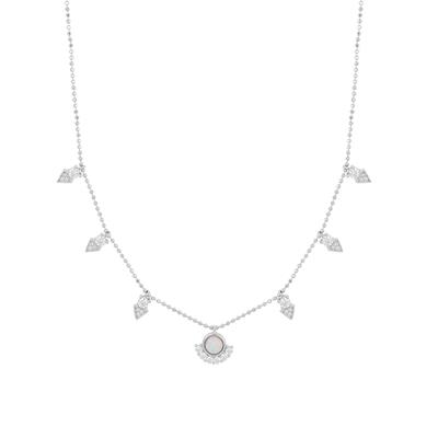 COLLANA PENDENTINI CON MADREPERLA CENTRALE ARGENTO 925°/°°