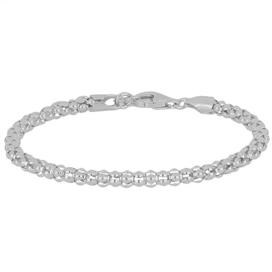 BRACCIALE MAGLIA POP CORN 3MM IN ARGENTO 925°/°°