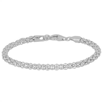 BRACCIALE MAGLIA POP CORN 3MM IN ARGENTO 925°/°°