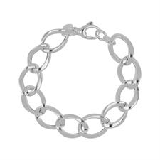 BRACCIALE MAGLIA SCHIACCIATA IN ARGENTO 925°/°°