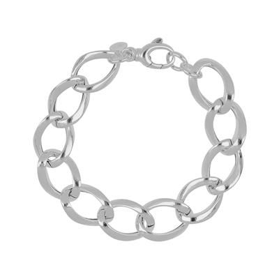 BRACCIALE MAGLIA SCHIACCIATA IN ARGENTO 925°/°°