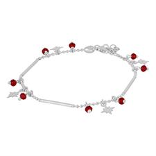 BRACCIALE PALLINATA CON BACCHETTINA STELLINE IN ARGENTO 925°/°°