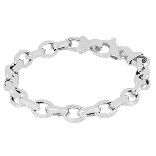 BRACCIALE MAGLIE OVALI IN ARGENTO 925°/°°