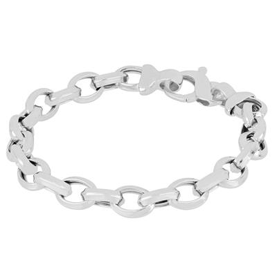 BRACCIALE MAGLIE OVALI IN ARGENTO 925°/°°