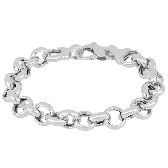 BRACCIALE MAGLIA TONDE INTRECCIATE IN ARGENTO 925°/°°