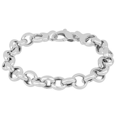 BRACCIALE MAGLIA TONDE INTRECCIATE IN ARGENTO 925°/°°