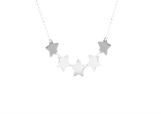 COLLANA 5 STELLE IN ARGENTO 925°/°°