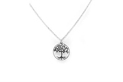 COLLANA ALBERO DELLA VITA GLITTER 20MM IN ARGENTO 925°/°°