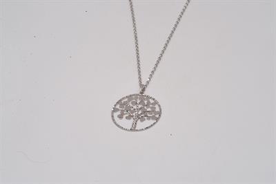 COLLANA ALBERO DELLA VITA 25MM TRAF. CUORI IN ARGENTO 925°/°°