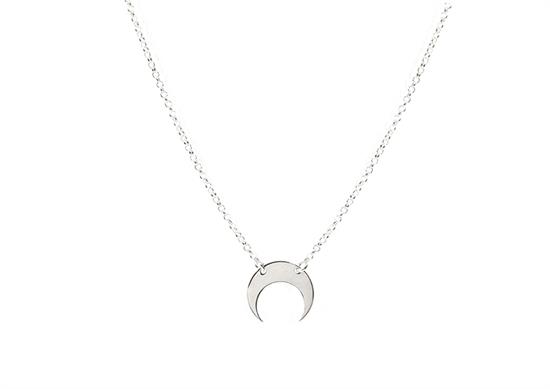 COLLANA MEZZA LUNA IN ARGENTO 925°/°°