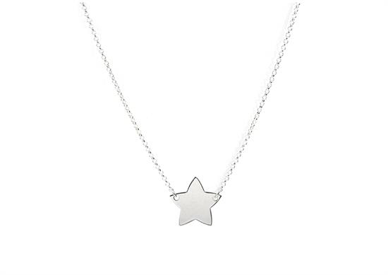 COLLANA STELLA GRANDE LISCIA IN ARGENTO 925°/°°