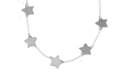 COLLANA STRINGICOLLO 5 STELLE IN ARGENTO 925°/°°