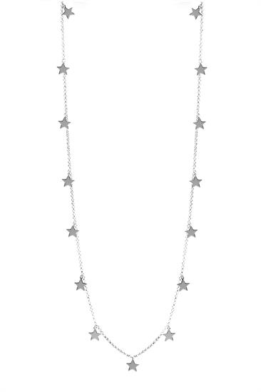 COLLANA 15 STELLE PICCOLE PENDENTI 80CM IN ARGENTO 925°/°°