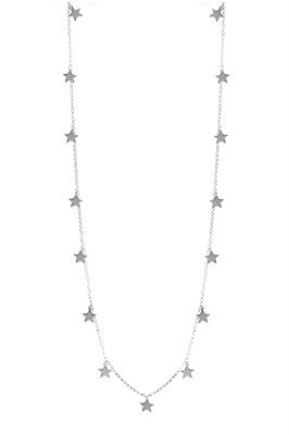 COLLANA 15 STELLE PICCOLE PENDENTI 80CM IN ARGENTO 925°/°°