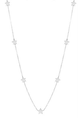 COLLANA 7 STELLE PASSANTI GRANDI 90CM IN ARGENTO 925°/°°