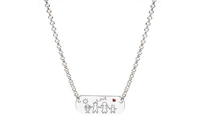 COLLANA FAMIGLIA IN ARGENTO 925°/°°