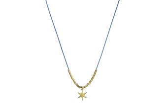 COLLANA STELLA DORATA IN ARGENTO 925°/°° CORDINO