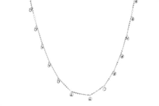 COLLANA GIROCOLLO ZIRCONI BIANCHI IN ARGENTO 925°/°°