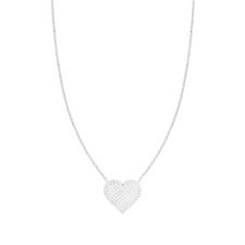 COLLANA A SCORSOIO CON CUORE BIG ARGENTO 925°/°°