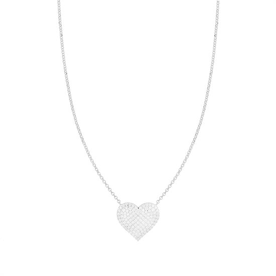 COLLANA A SCORSOIO CON CUORE BIG ARGENTO 925°/°°