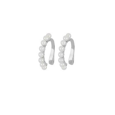 ORECCHINO EARCUFF PERLINE IN ARGENTO 925°/°°