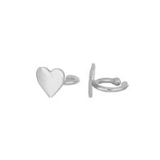 ORECCHINO EARCUFF CUORE PASSANTE IN ARGENTO 925°/°°