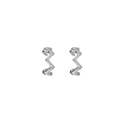 ORECCHINO EAR CUFF ZIGZAG RODIO IN ARGENTO 925°/°° ZK