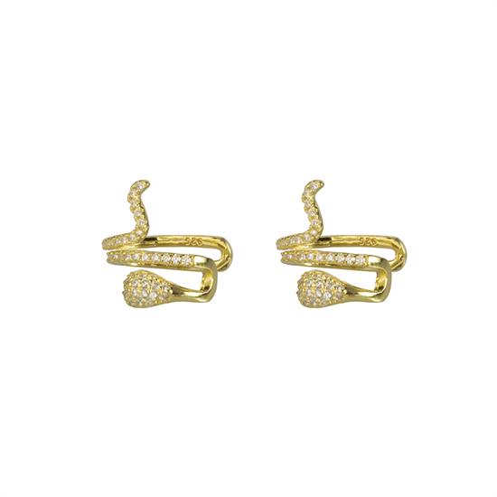 ORECCHINO EAR CUFF SNAKE DORATO IN ARGENTO 925°/°° ZK