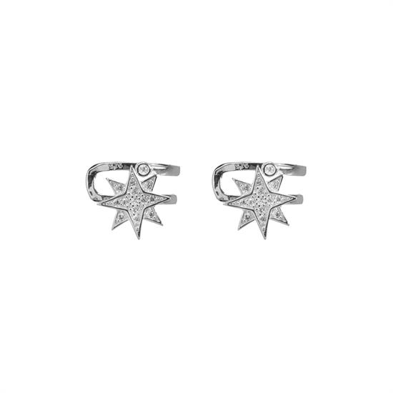 ORECCHINO EAR CUFF STAR RODIO IN ARGENTO 925°/°° ZK