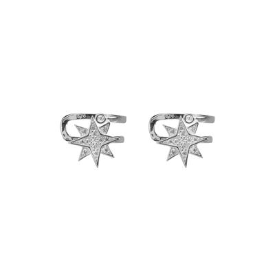 ORECCHINO EAR CUFF STAR RODIO IN ARGENTO 925°/°° ZK