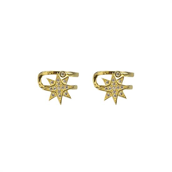 ORECCHINO EAR CUFF STAR DORATO IN ARGENTO 925°/°° ZK