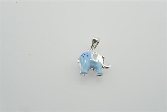 PENDENTE ELEFANTE SMALTO IN ARGENTO 925°/°°