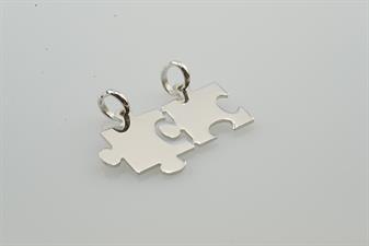 PENDENTE PUZZLE SPEZZATI PICCOLO IN ARGENTO 925°/°°