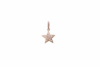 PENDENTE STELLA ROSE' IN ARGENTO 925°/°° E ZIRCONI