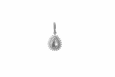 PENDENTE GOCCIA ARGENTO 925°/°° E ZIRCONE