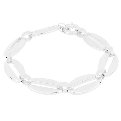 BRACCIALE MAGLIA CHICCO CAFFE IN ARGENTO 925°/°°