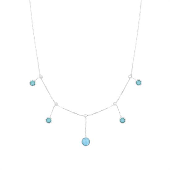 COLLANA CHOKER VENEZIANA CON ZIRCONI PENDENTI IN ARGENTO 925°/°°