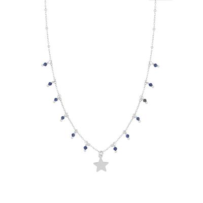 COLLANA ROSARIO MINI E ZIRCONCINI STELLINA PENDENTE ARGENTO 925°/°°