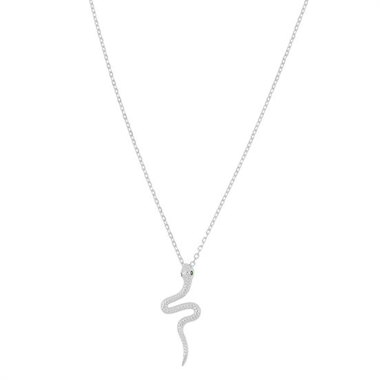 COLLANA CON PENDENTE SERPENTE IN ARGENTO 925°/°°