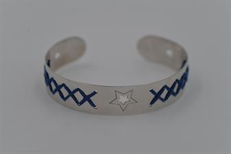 BRACCIALE MANETTA E COTONE STELLA IN ARGENTO 925°/°°