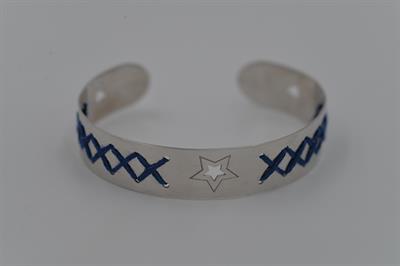 BRACCIALE MANETTA E COTONE STELLA IN ARGENTO 925°/°°