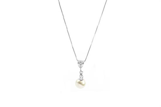 COLLANA SHELL WHITE CON ZIRCONE IN ARGENTO 925°/°°