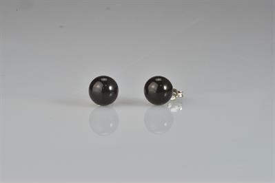 ORECCHINO LOBO SHELL BLACK IN ARGENTO 925°/°°